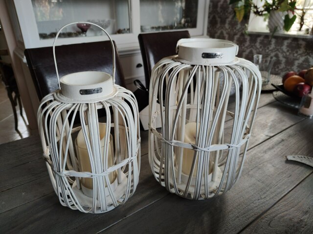 Lampion ze szkłem i świecą LED.maly sprzedany Duży 50 cm -180 zł