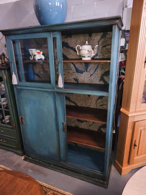 Regał drewniany PRL  120*40 wys167 cm  po renowacji  cena 1850zł