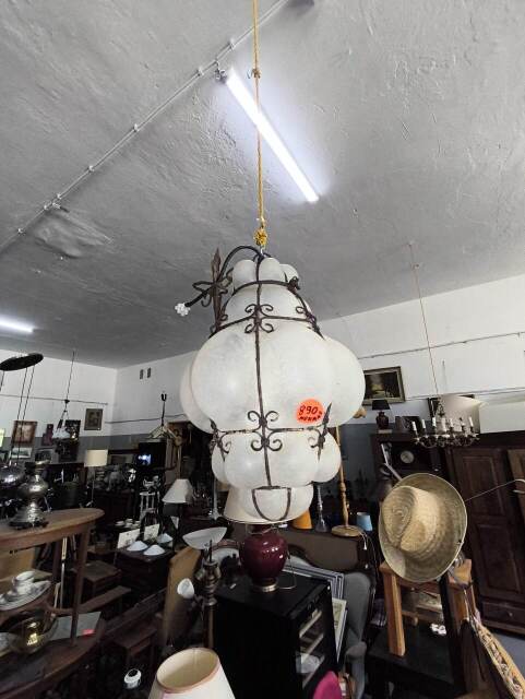 Lampa szkło mrożone Murano  cena 850 zł